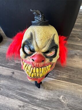 Scary Red Clown Halloween Mask for Kids